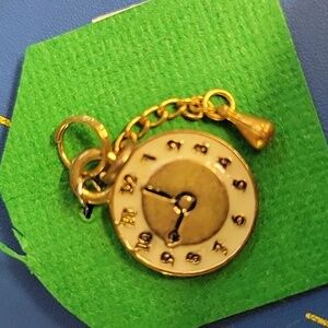 GOLD Tone 3/4" Charm - CLOCK